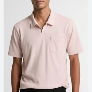 Men's Vince 100% Cotton Size M Light Pink Polo